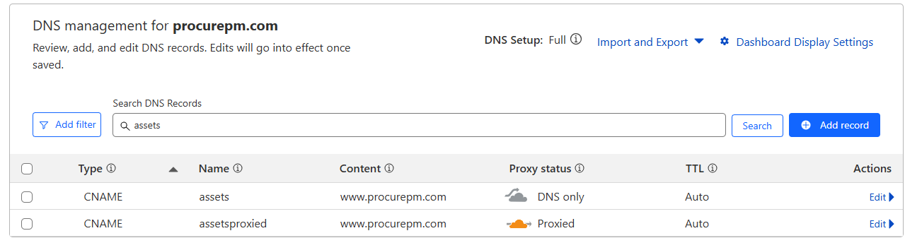 Cloudflare Config